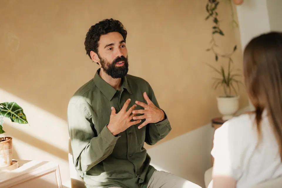 John Lack explaining during a coaching session